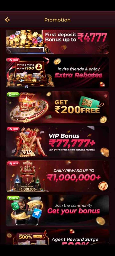 * Rajwin.com online casino homepage